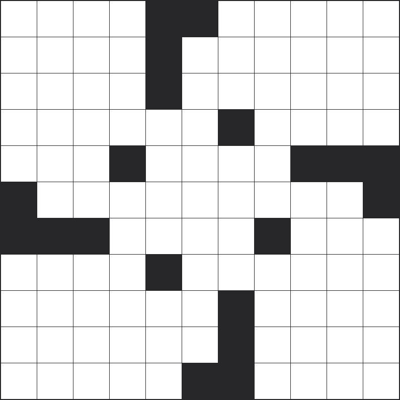 An 11x11 crossword grid